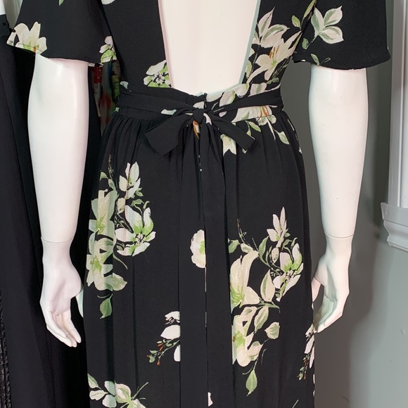 Socialite Black Floral Dress Jumpsuit Romper Maxi Medium - Picture 10 of 11